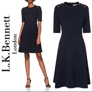 LK Bennet Dr Casey Dress Sloan Blue Size 8